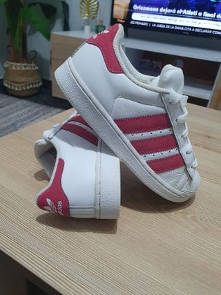 Adidas Superstar T33 Blancas y Rosas