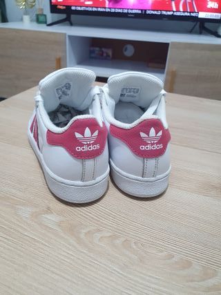 Adidas Superstar T33 Blancas y Rosas