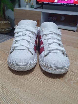 Adidas Superstar T33 Blancas y Rosas