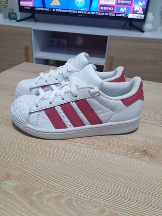 Adidas Superstar T33 Blancas y Rosas