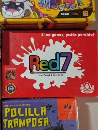 Lote 4 juegos de mesa: Saqueadores, red 7, polilla