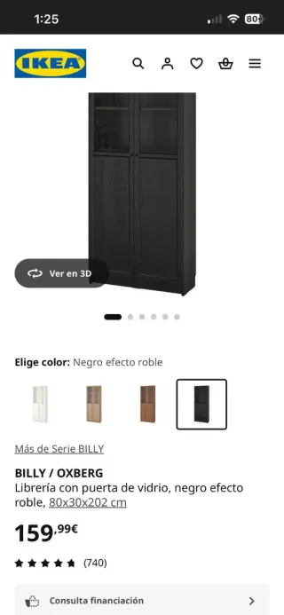 Librerías Billy Ikea Negras