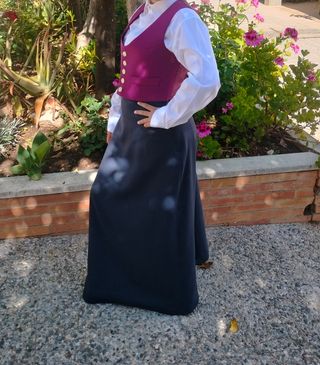 Traje amazona niña falda y chaqueta