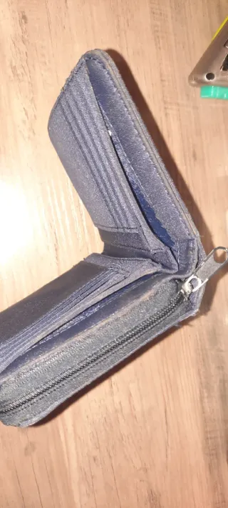 Monedero Conty's azul y gris