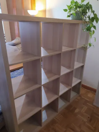 Estantería Kallax 4x4 cubos Roble Blanco