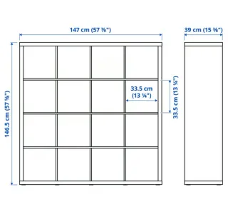 Estantería Kallax 4x4 cubos Roble Blanco