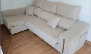 Sofás chaise longue 2 puff + 2 cojines