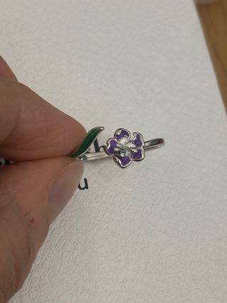 Anello Argento 925 Fiore Regolabile