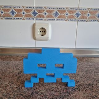 Octopus Space Invaders Azul 9cm