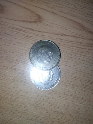 2 Monedas 100 Pesetas Plata