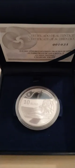 Moneda 10 euros España 2010 Goya Maja