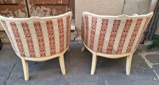 Coppia poltroncine antiche laccate