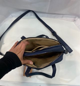 Bolso de hombro azul patchwork