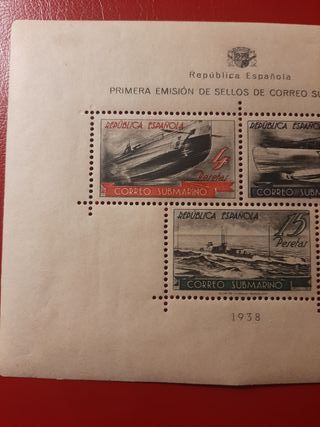Sellos de España. Correo Submarino.