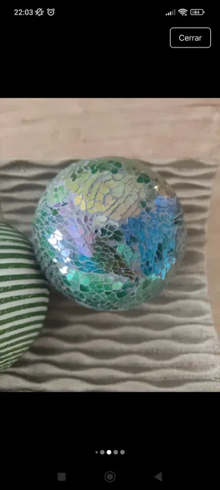 Bandeja decorativa con 3 bolas