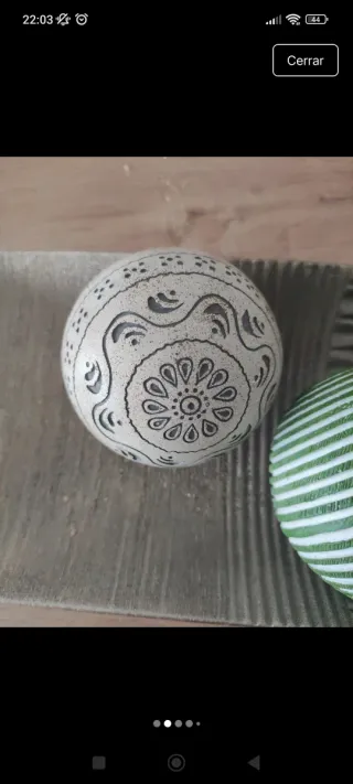 Bandeja decorativa con 3 bolas