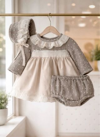 Jesusito 3 piezas niña... talla 6 meses