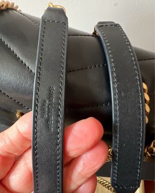 Bolso Saint Laurent Negro y Dorado con factura