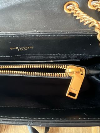 Bolso Saint Laurent Negro y Dorado con factura