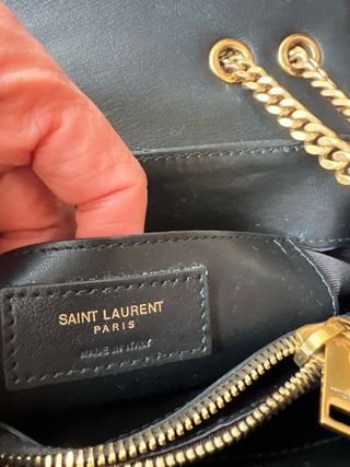 Bolso Saint Laurent Negro y Dorado con factura