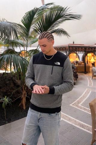 Sudadera The North Face gris y negra nueva