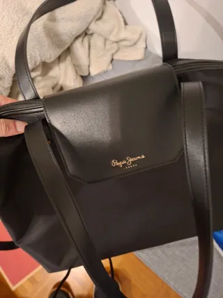 Bolso Pepe Jeans Negro Grande Nuevo