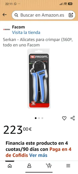 Alicate crimpar 360° Facom 985905PB