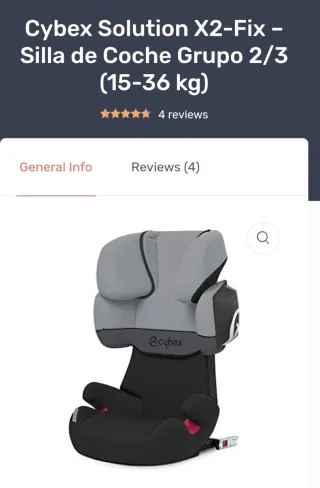 Cybex Solution X2-Fix Silla Coche Grupo 2/3