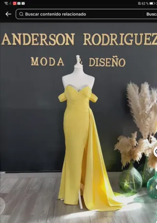 Vestido de fiesta amarillo