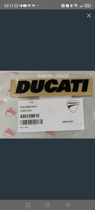 2 Pegatinas Ducati Originales