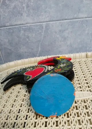 Servilletero de madera gallo portugués