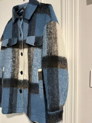 Chaqueta Zara cuadros azul