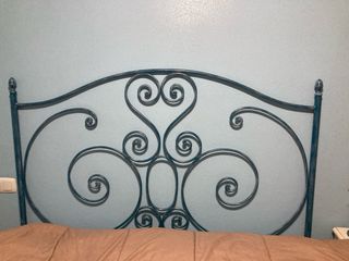 Cabecero forja azul cama 150