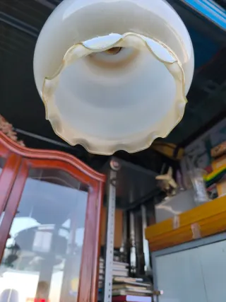 Lámpara colgante vintage opalina