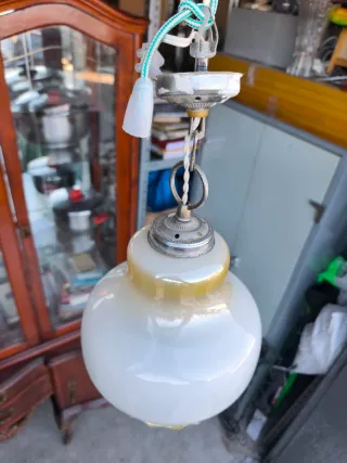 Lámpara colgante vintage opalina