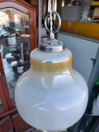 Lámpara colgante vintage opalina