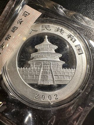 1 Moneda Panda Chino del año 2002