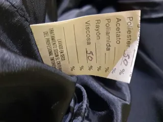 Traje Chaqueta Negra y falda encaje Dorado T.38