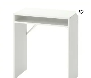 Escritorio tocador blanco madera y metal