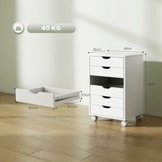 Cajonera Archivador Móvil 6 Cajones