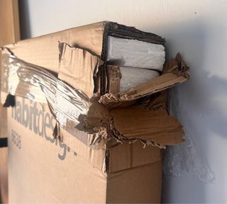 Mueble de salón madera y cristal