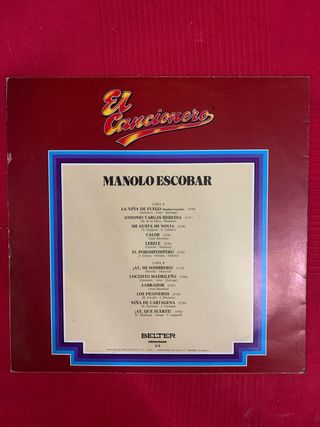 Disco Vinilo Manolo Escobar El Cancionero 3