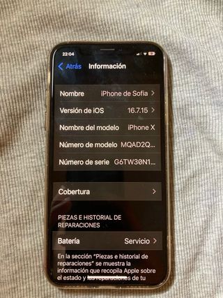 iPhone X 64 GB Plata