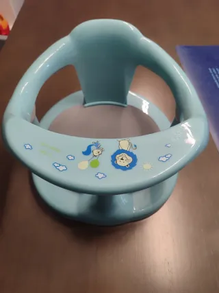 Asiento bañera bebé azul