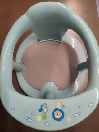 Asiento bañera bebé azul