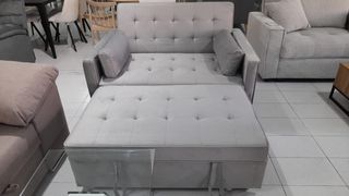 Sofá Cama Japon Gris Claro 2 Plazas