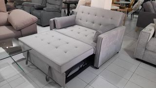 Sofá Cama Japon Gris Claro 2 Plazas