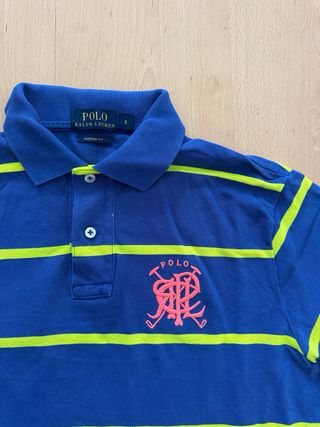 Polo Ralph Lauren S Rayas Azul Amarillo
