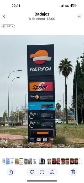 Monolito de Precios para Gasolinera