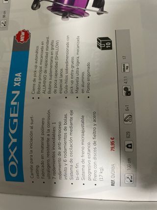 Carrete Vercelli Oxygen XBA.